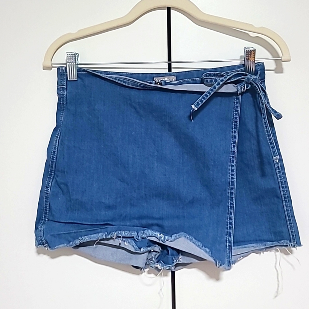 6ixty8ight Wrap jean skort